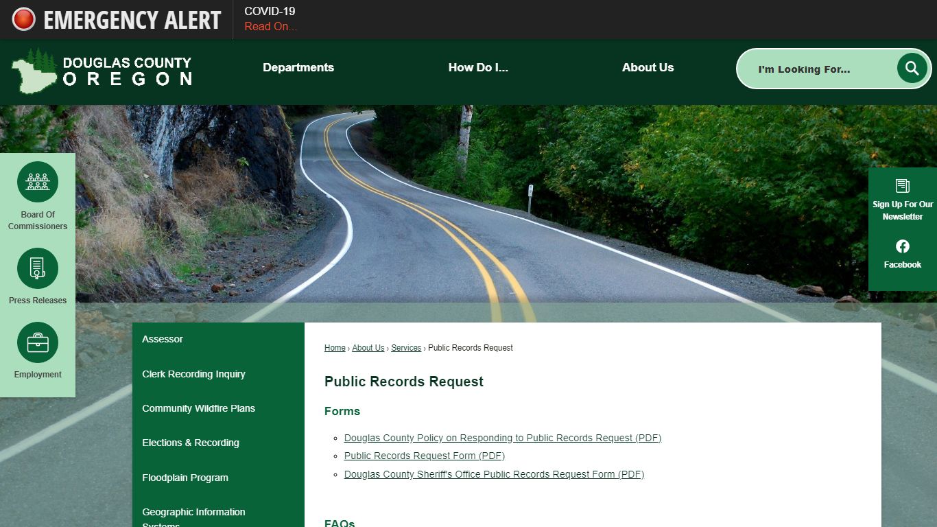 Public Records Request | Douglas County, OR