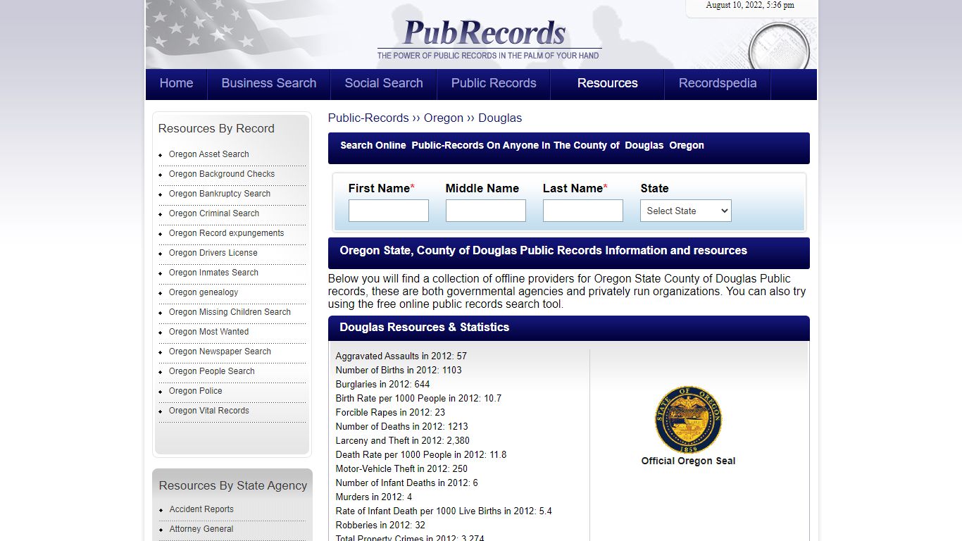 Douglas County, Oregon Public Records