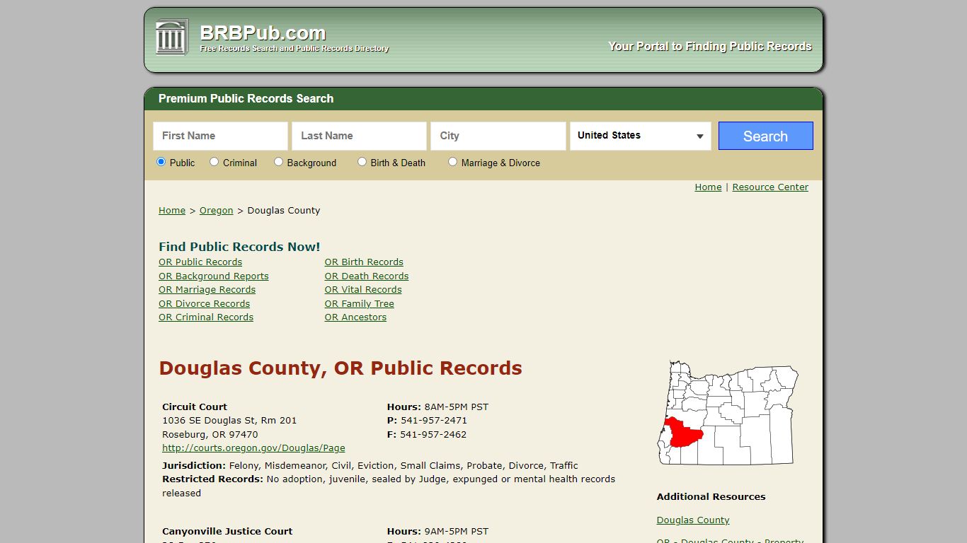 Douglas County Public Records | Search Oregon Government ...